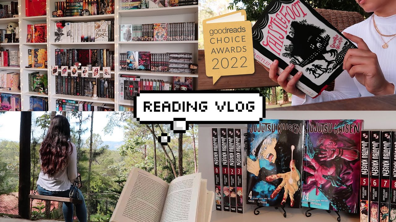 my manga collection, new favorites and the goodreads choice awards 📚 reading vlog