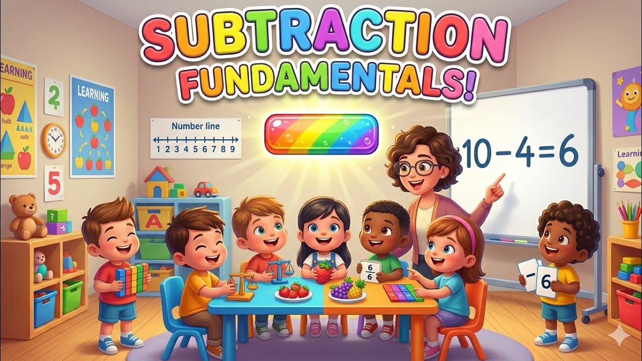 Subtraction in easy way|subtract for children|subtraction for kids