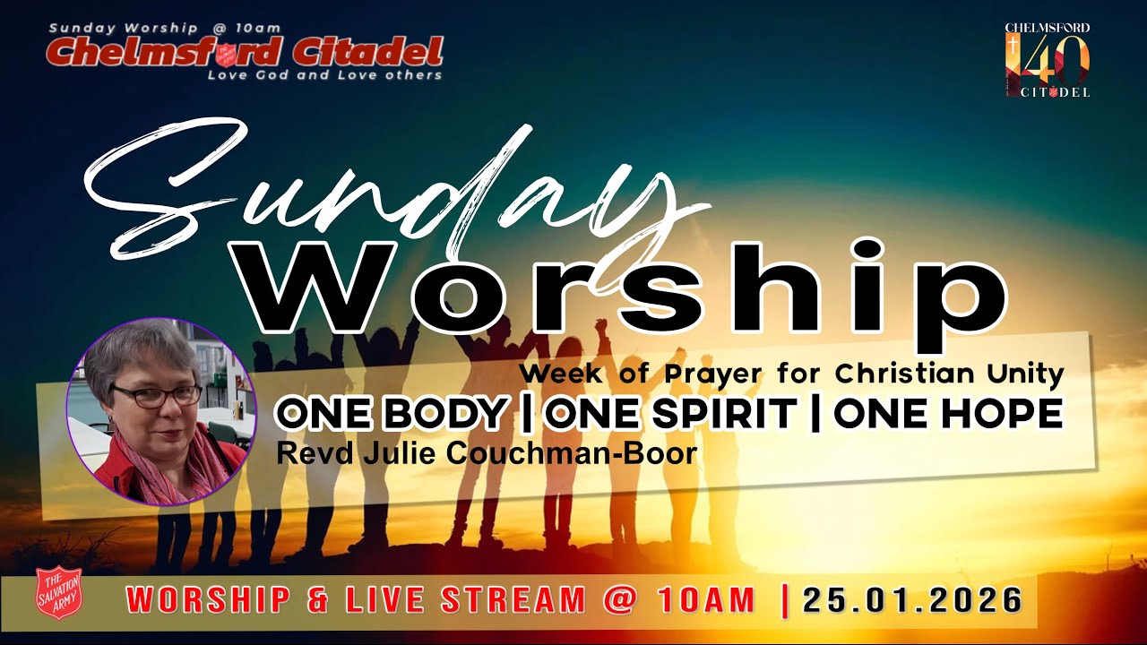 Live Worship 25.01.2026 from The Salvation Army Chelmsford (UK) 10am