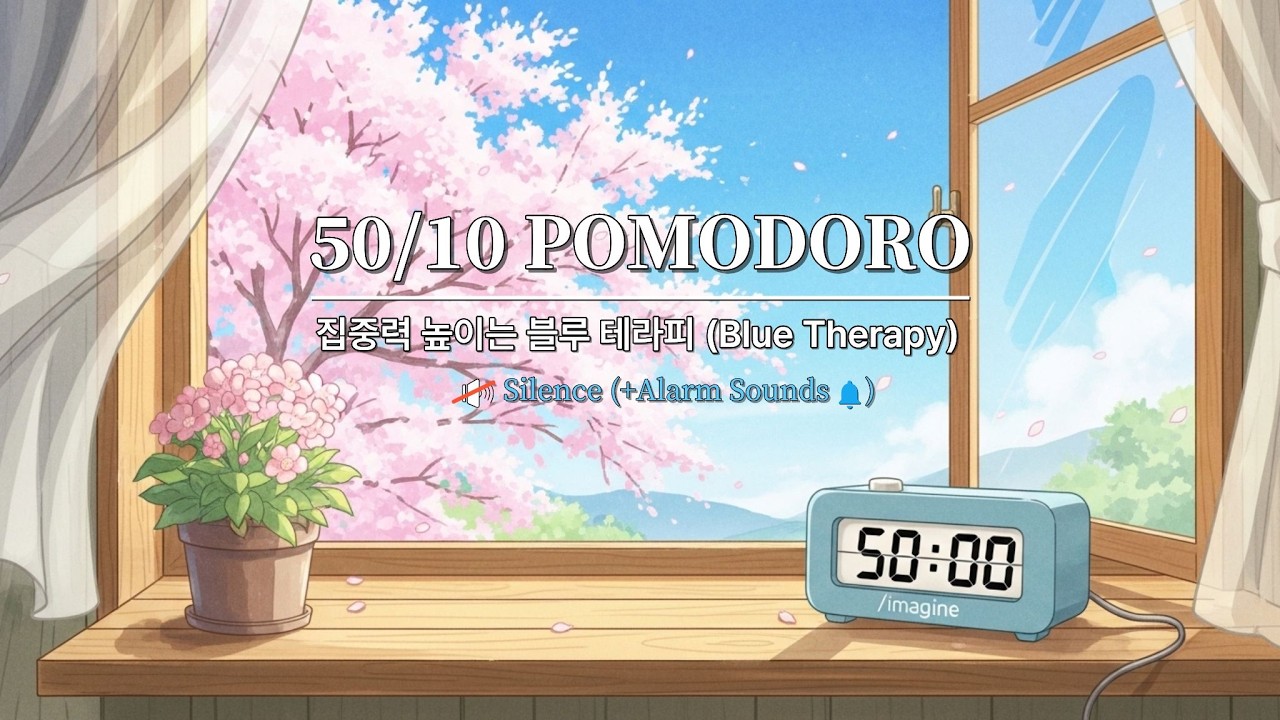 집중력이 2배 오르는 🔵 블루 컬러 테라피 타이머 (뽀모도로/순공)
