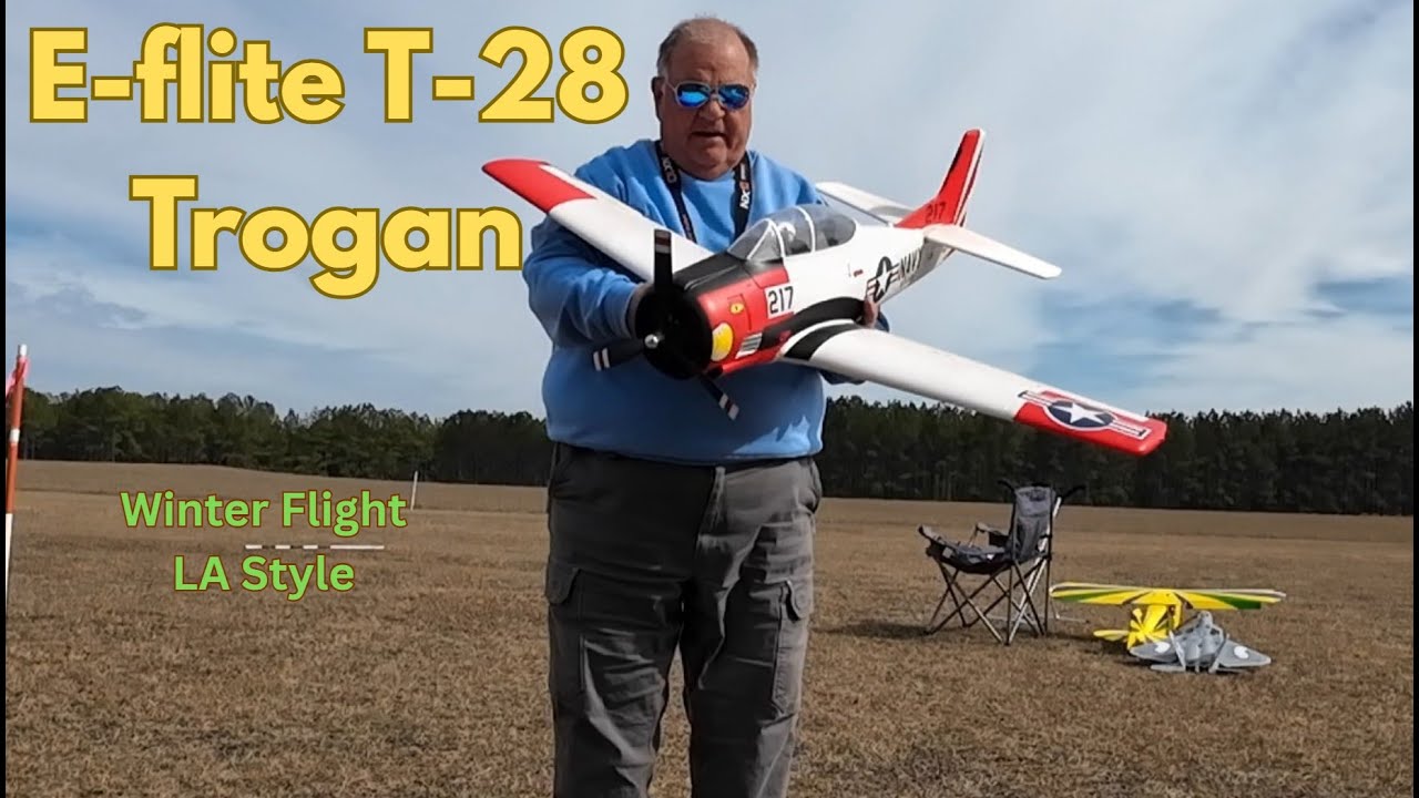 E-flite T28 Trogan Winter Rip 21 Jan 26 Liberty Landing AL  #rcplane  #rcflying #drone