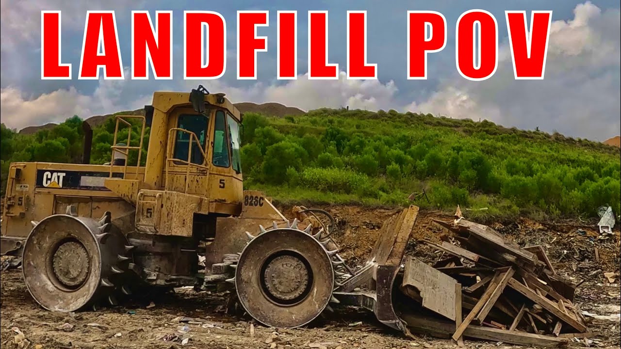 Crushing GARBAGE at the Landfill | Trash Compactor POV