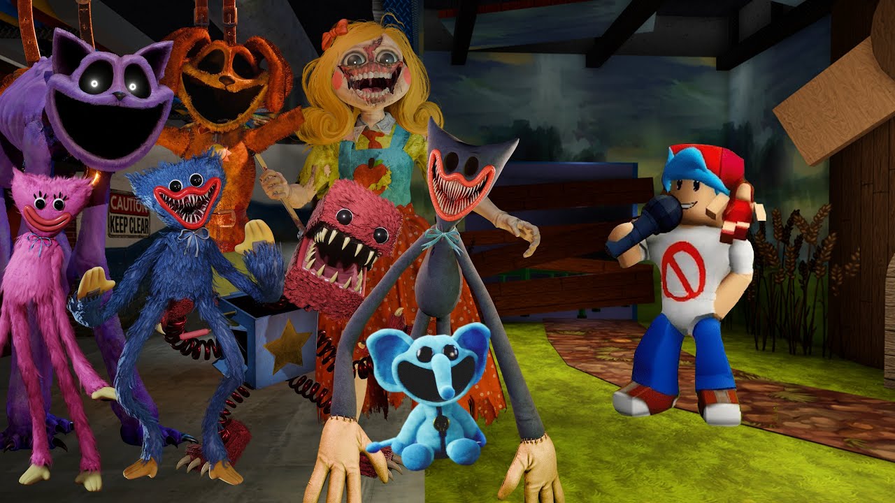 Friday Night Funkin' VS Poppy Playtime Chapter 3 (Catnap/Dog Day/Nightmare Huggy/Miss Delight)