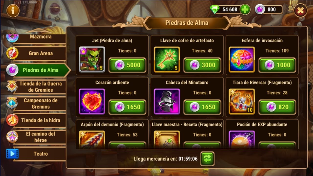 025 TIENDA DE PIEDRAS DE ALMA HERO WARS