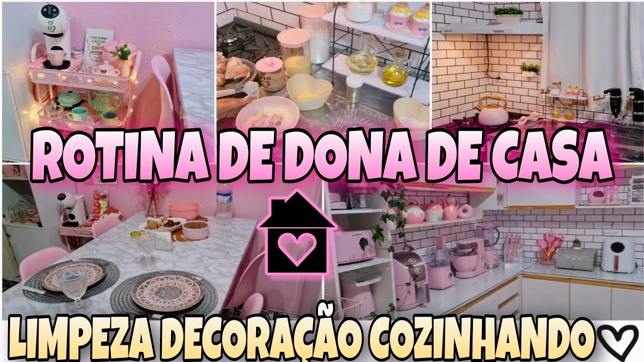 ROTINA NO LAR COM AMOR 🩷 LIMPEZA DECORAÇÃO COZINHANDO COM CARINHO MESA POSTA 🍽