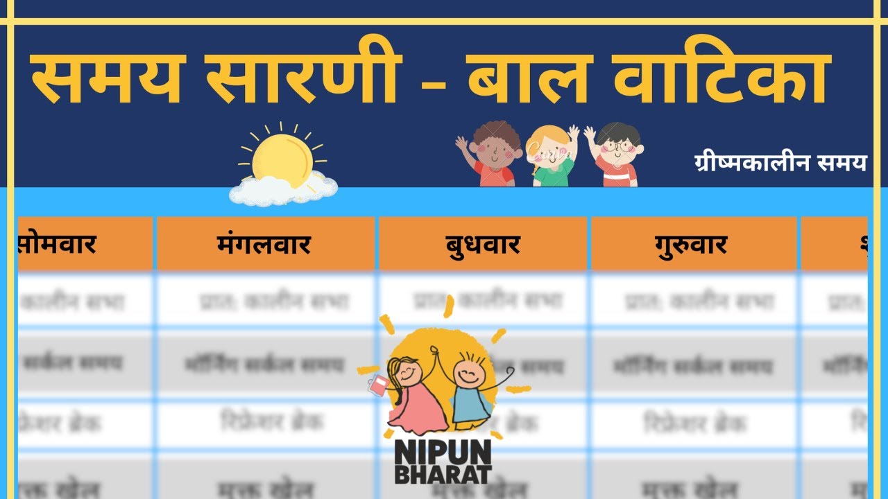 Bal Vatika Time Table | FLN | NIPUN Bharat | eduMate