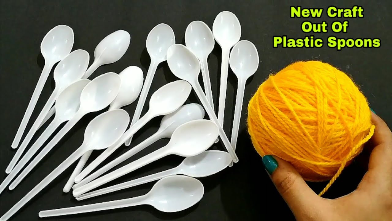 Amazing Craft Idea Out Of Waste Disposable Plastic Spoon and Wool | Home Decor Idea