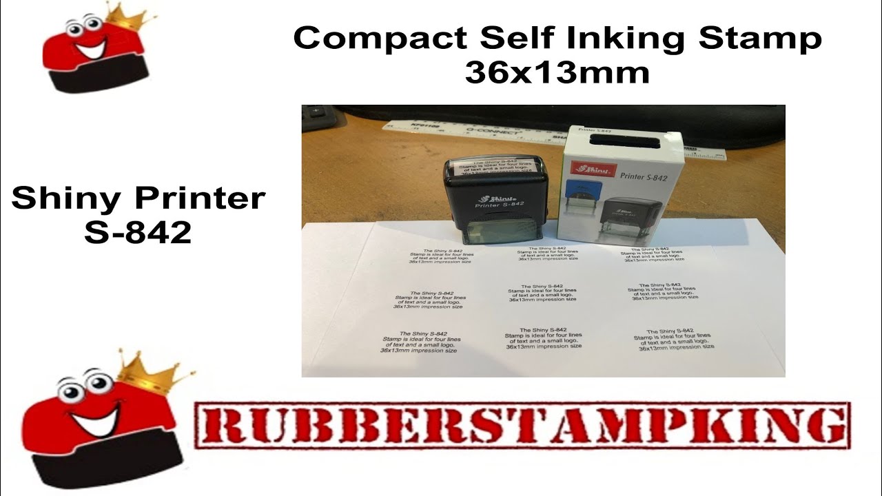 Shiny S-842 Stamp Unboxing & Assembly – Custom Text 4-Line Self-Inking