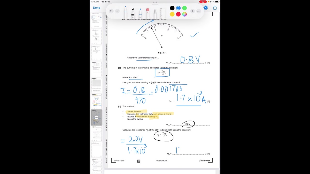 IGCSE Physics Past Paper(alternative to practical)0625/62-May/June2025-CIE-Solution of Q2