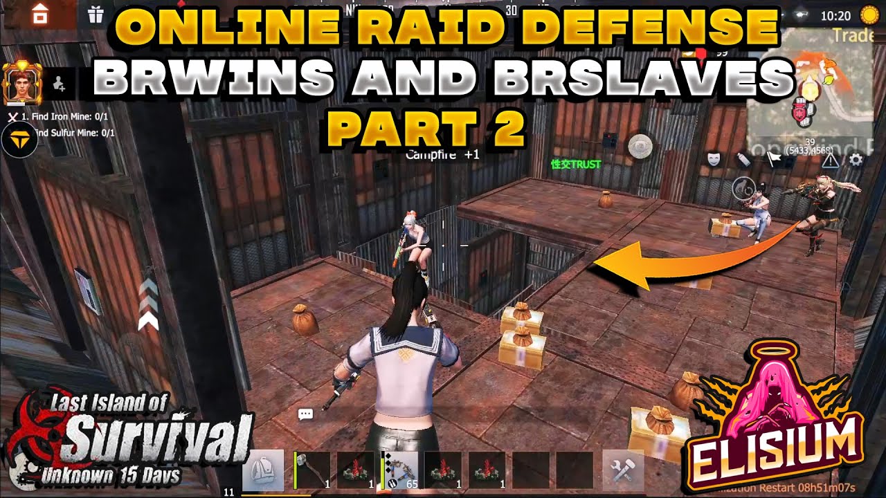 Online Raid Defense against BRwins x BRslaves Part [2/3] Last Island of Survival | Last Day Rules