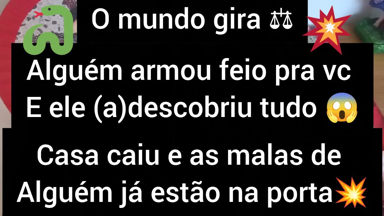 DOMINGO TENSO💥⚖️ ALGUÉM ARMOU FEIO PRA VC E ELE(A) DESCOBRIU TUDO?A CASA CAIU E AS MALAS TA NA PORTA