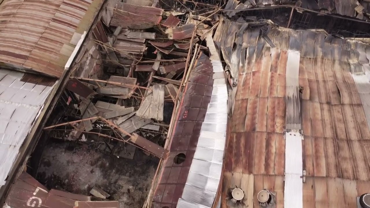 EL DRONE DEL ONCE TV MOSTRANDO COMO QUEDÓ EL MERCADO SAN MIGUEL-PILOTO PEDRO PUERTAS