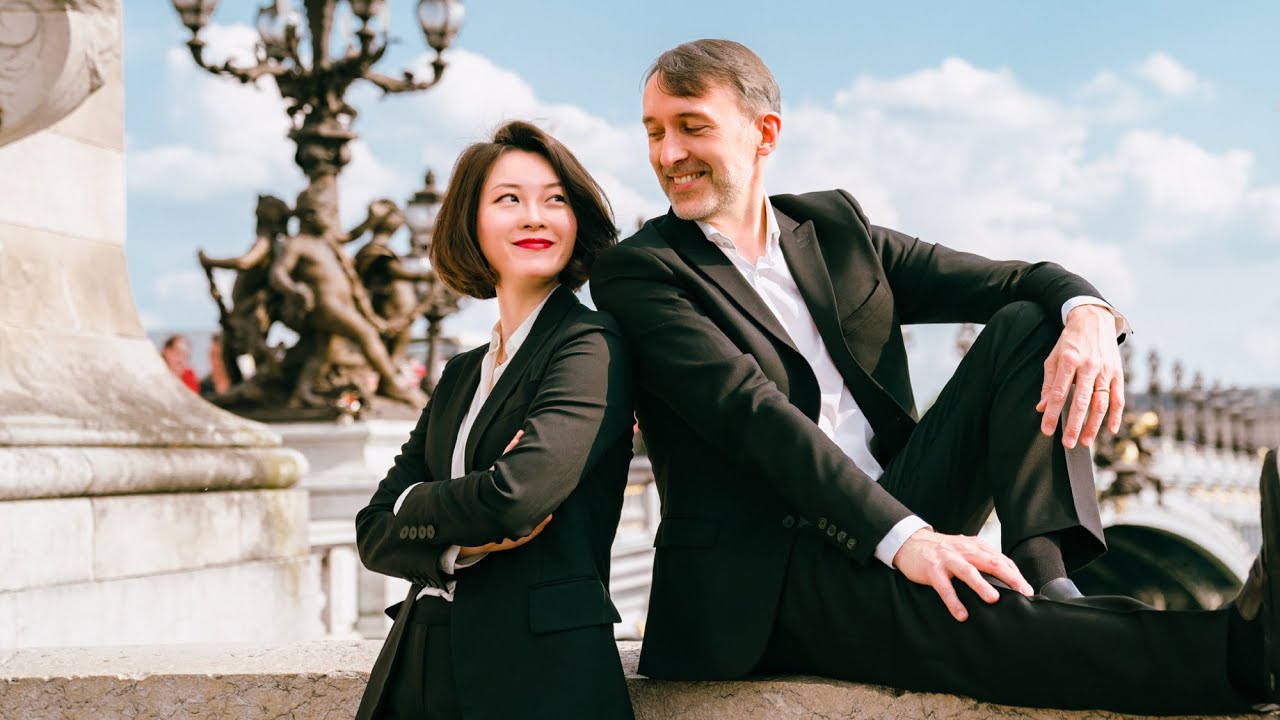 1st MOVEMENT - SONATA FOR 4 HANDS OP. 30 -  MERKEL - SHIN-YOUNG LEE & OLIVIER LATRY - AOL LIVE 2020