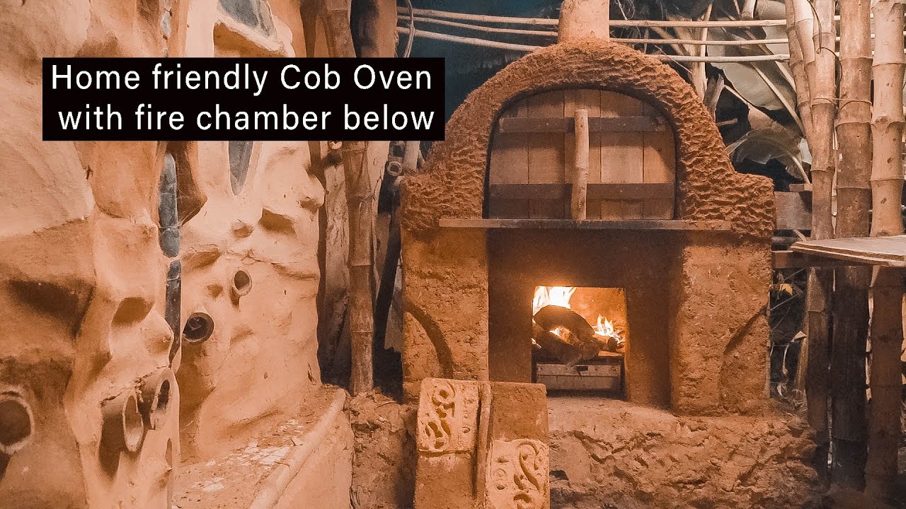 Home friendly cob oven with fire chamber below