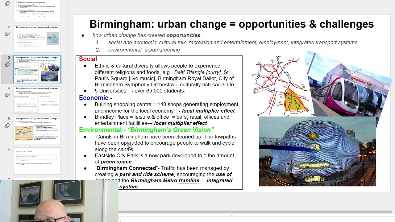 AQA Case Study GCSE geography Birmingham challenge