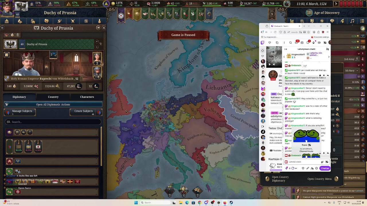 EU5 BRANDENBURG ON VERY HARD AI AND RP PLAYTHROUGH! BIRTHDAY STREAM 1.1.8 PATCH BETA