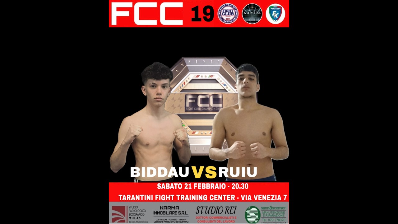 FIGHT CLUB CHAMPIONSHIP 19 - Lucca Biddau Vs Enrico Ruju