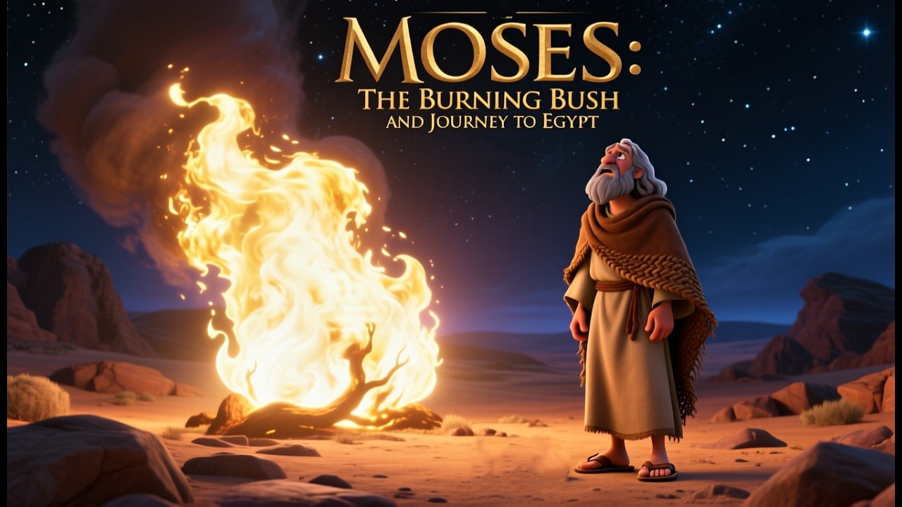Moses and the Burning Bush | He Ran from His Calling… Until God Spoke| Animated Bible Story
