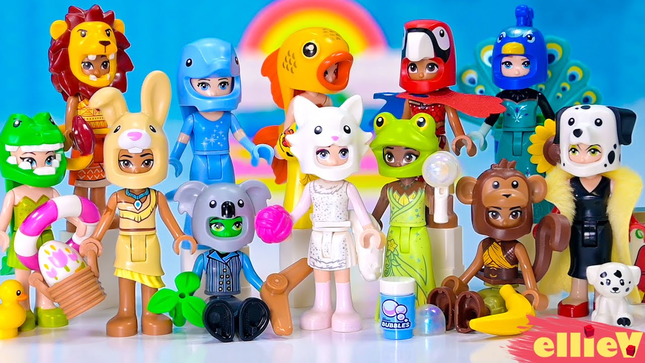 Костюмы животных! Распаковка полного набора минифигурок LEGO серии 28 (и последующая передача их ...