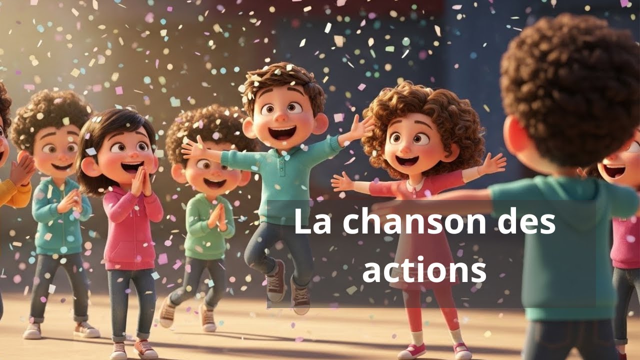 La chanson des actions 🎵   Comptine pour bouger et apprendre !