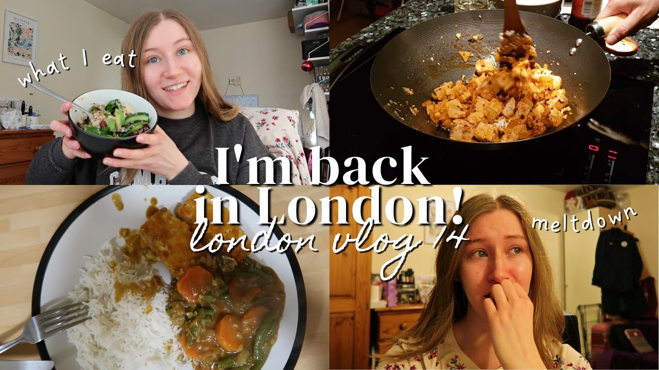 WHAT I EAT (veggie/vegan) + BACK IN LONDON | LONDON VLOG #14