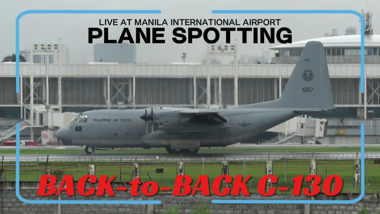 Back-to-Back C-130 Action 🇵🇭 | Philippine Air Force Hercules Takeoff & Landing at NAIA!