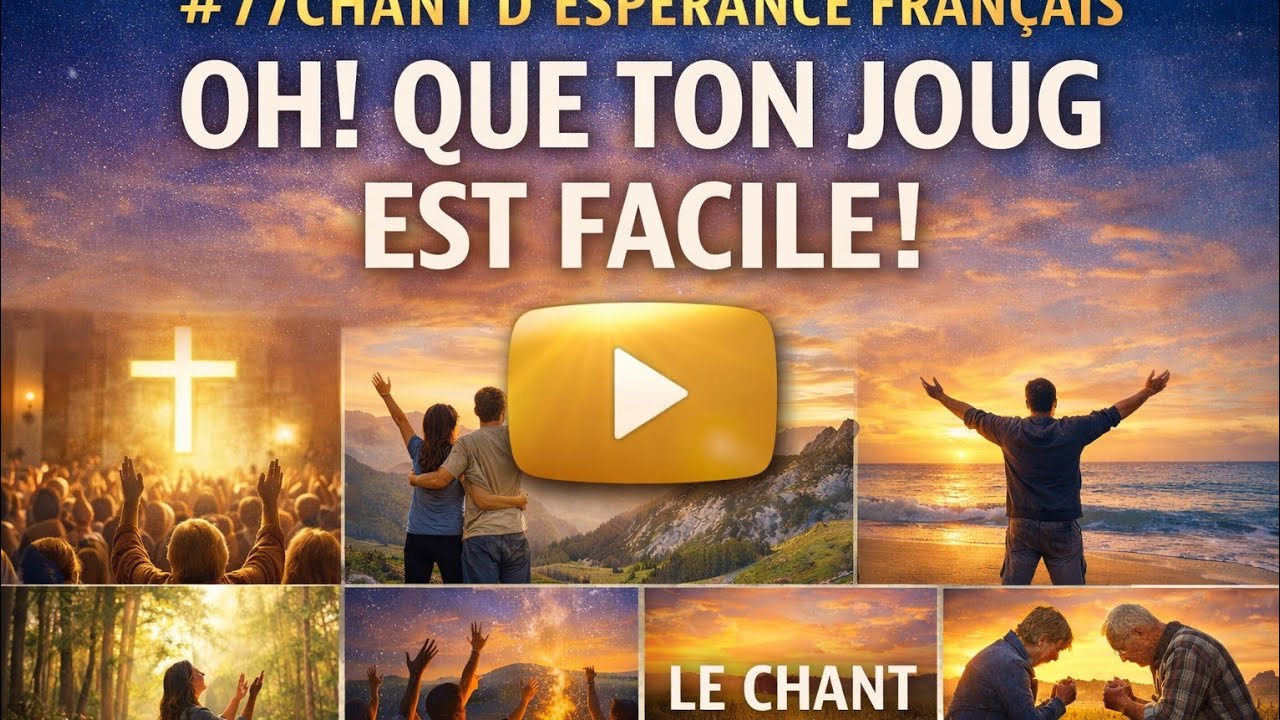 #77 CHANT D’ESPÉRANCE FRANÇAIS | OH! QUE TON JOUG EST FACILE! | LOUANGE & ADORATION