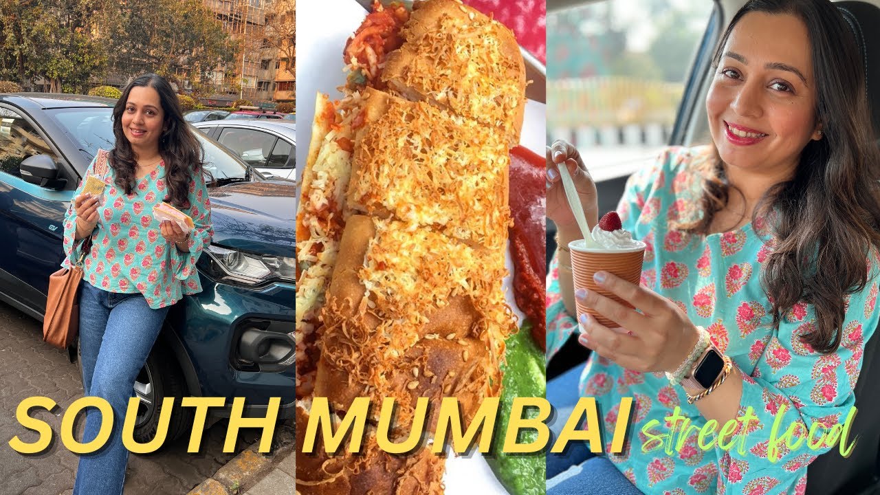 South Mumbai Street Food Vlog *car edition* | Driving for the best Dosa, Rolls, Bhel Puri, Sandwich
