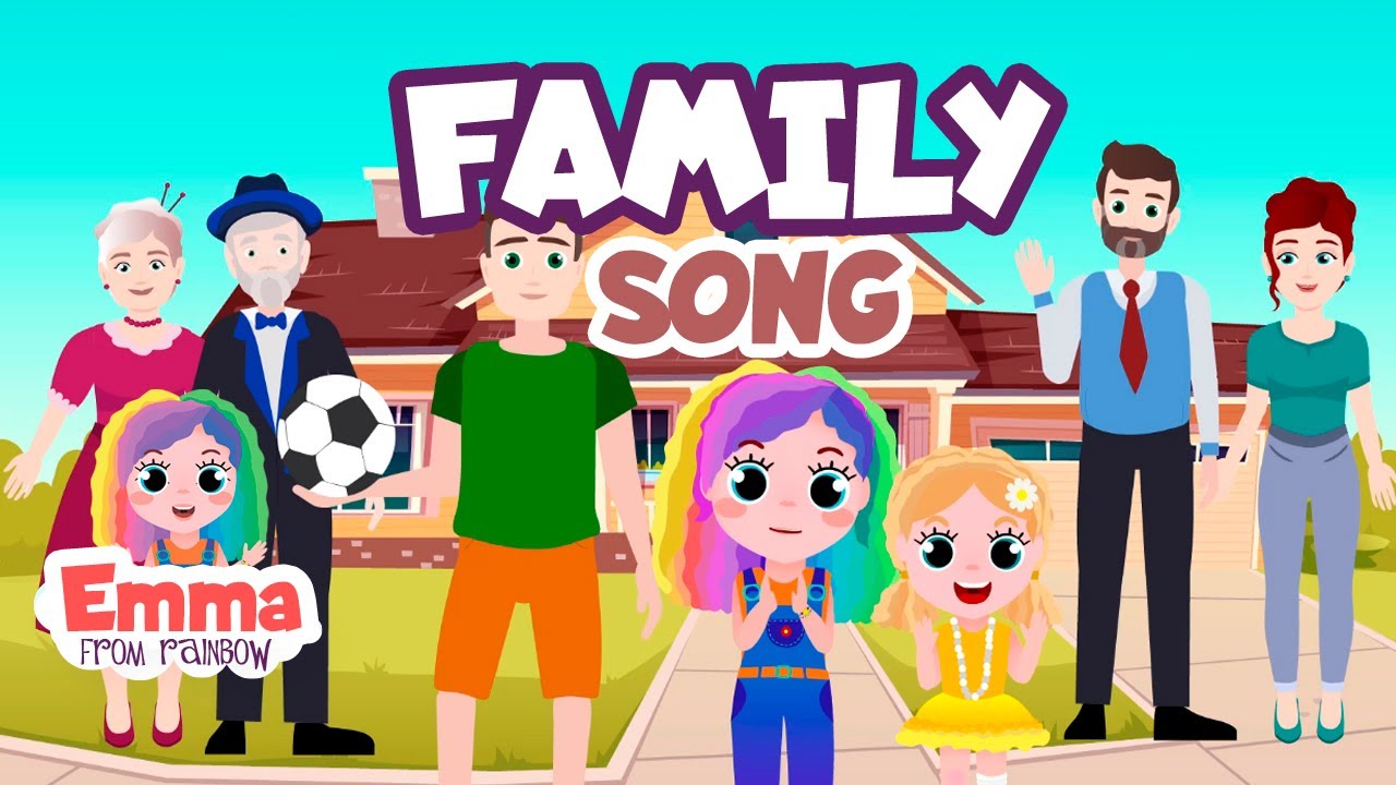 Family song in English - Mom, Dad, Grandpa, Grandma, Grandpa, Brother, Sister - Learning english