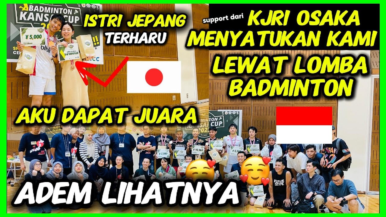 REAKSI SAKURA‼️AKU JUARA LOMBA BADMINTON DI JEPANG