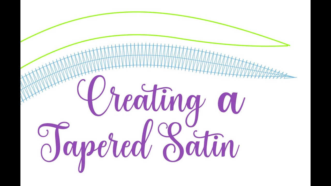 Creating tapered satin