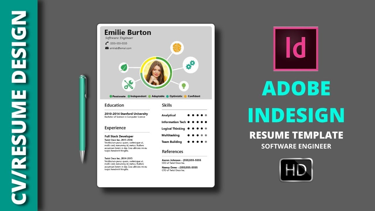Adobe InDesign : How to Create a CV/RESUME template in InDesign  | ATS Friendly