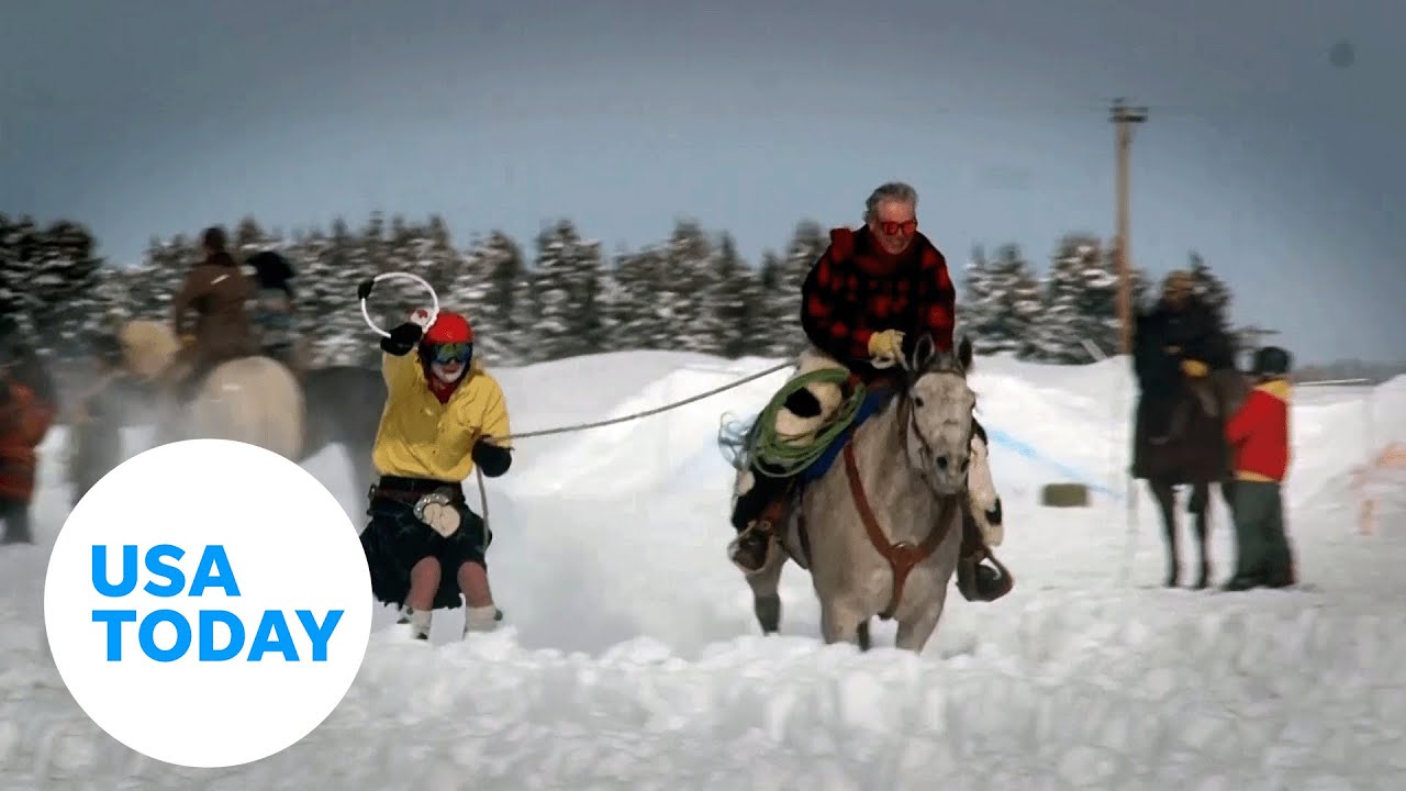 Skijor games: Mixing skiing, equestrian and furniture in Canada | USA TODAY