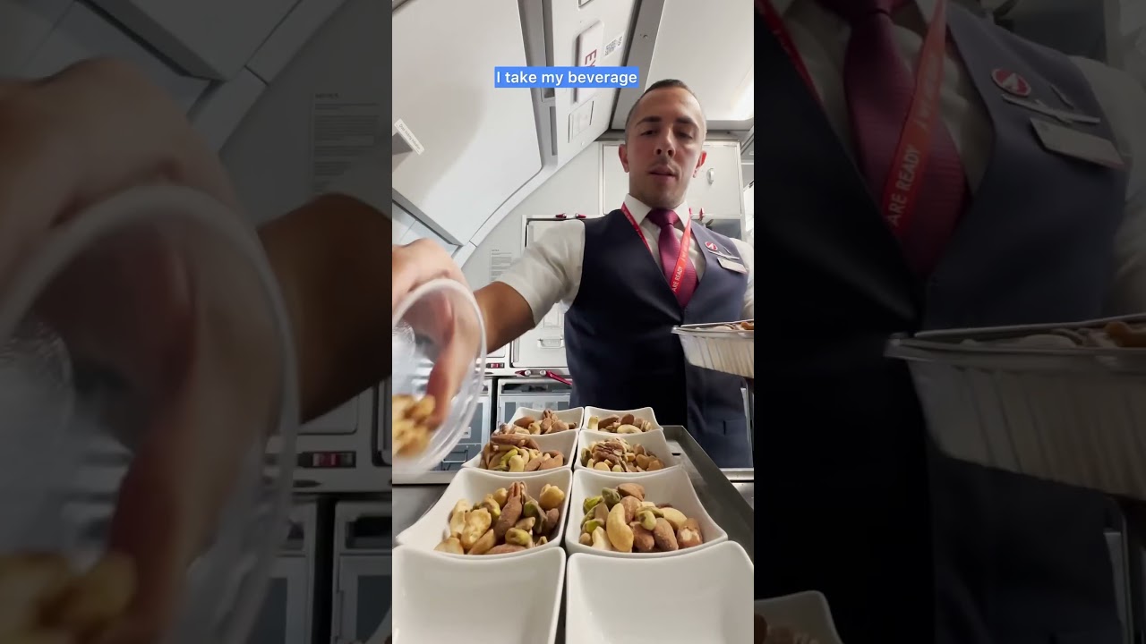#FirstClass Dinner Service on my #Flight #flightattendant #flightattendantlife