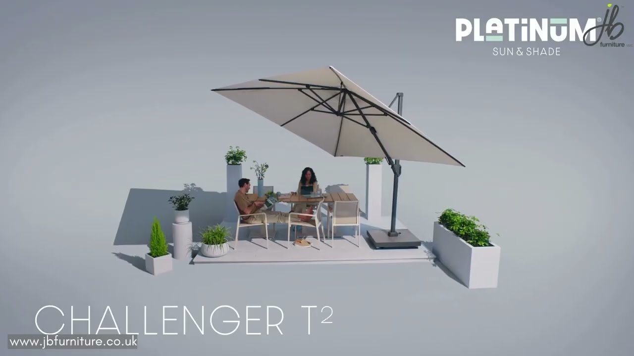 How to use a Pacific Challenger T2 3.5 x 2.5 Cantilever Parasol | JB Furniture