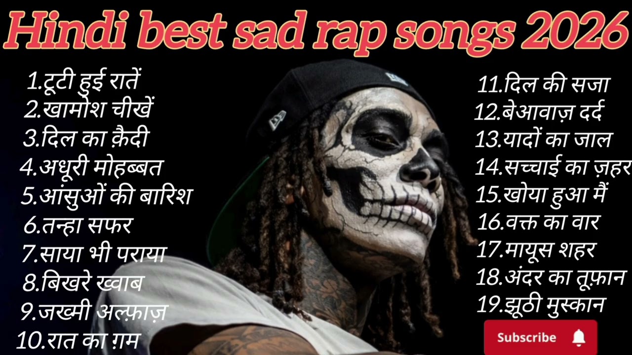 Hindi best new sad rap songs, nonstop 1 hour 10 minutes best Hindi sad rap songs playlist [2026]