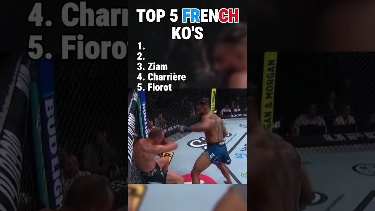 TOP 5 FRENCH KO'S  #ufc #mmafight #mma #martialarts #knockout #mmafighter #france #frencg #fran&ccedil;ais