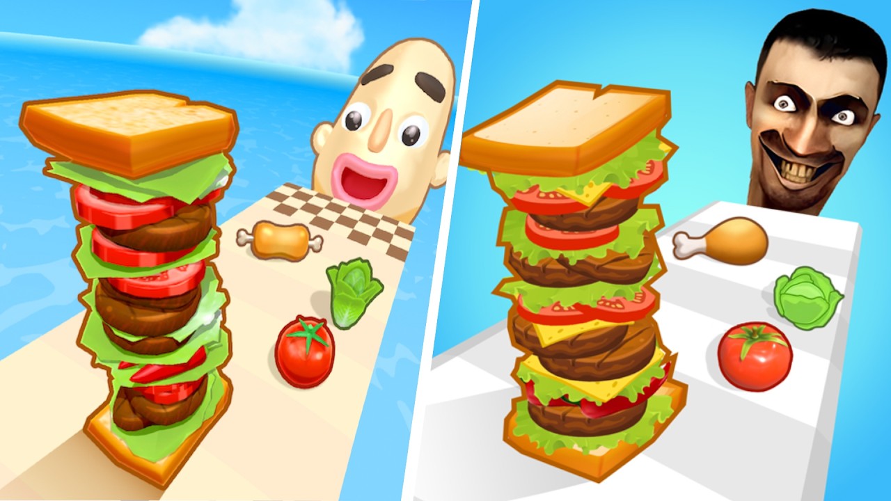 Sandwich Runner 🆚 Sandwich Run🌻🧿🌺🌈Max Levels Walkthrough Android IOS Update Gameplay 900207