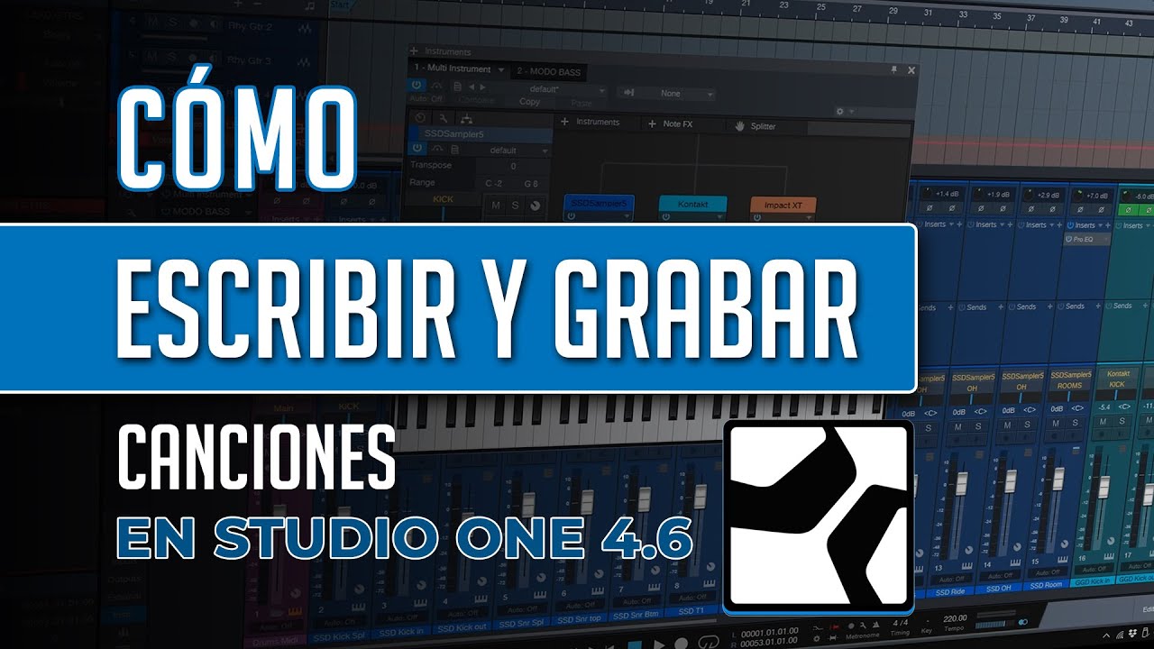 C&oacute;mo escribir y grabar canciones en STUDIO ONE (Plantilla gratis) 🤘🏻