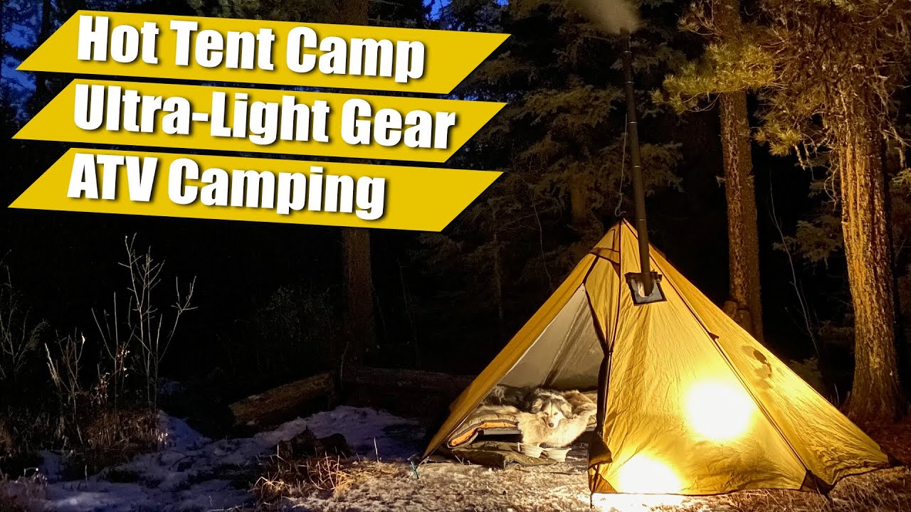 Winter Hot Tent Camping with the Danchel Titanium Stove and OneTigris Smokey Hut