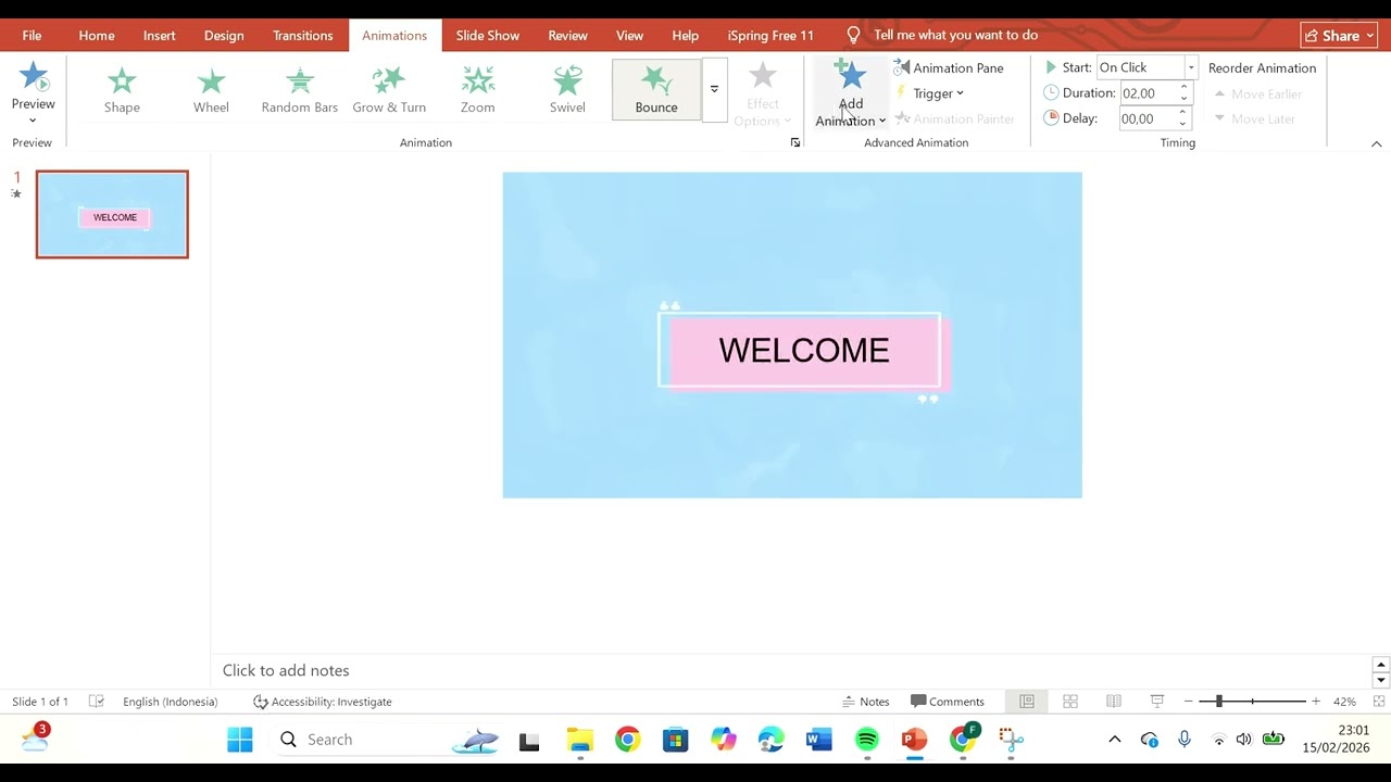 Mengedit di ppt/ penggunaan fitur animations pada powerpoint 