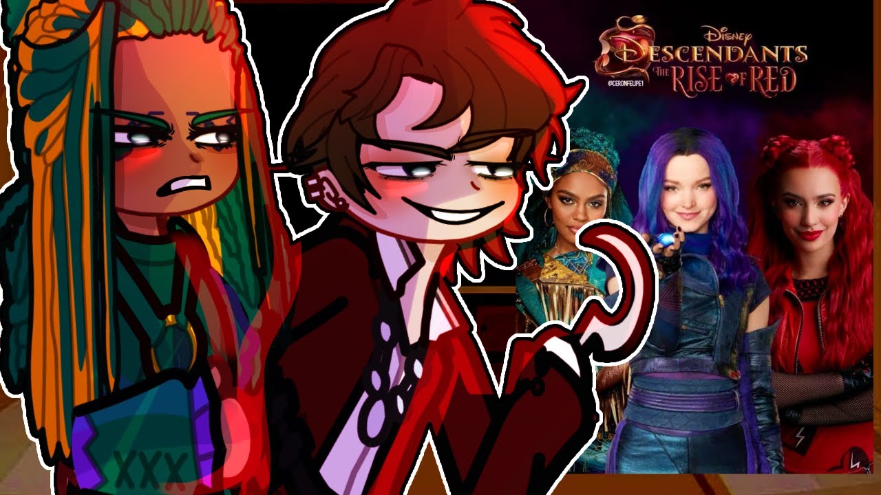 Descendants 4 The Rise of Red VILLAINS reacts to ALL Descendants SONGS  💫 Gacha 2 reacts to Disney +