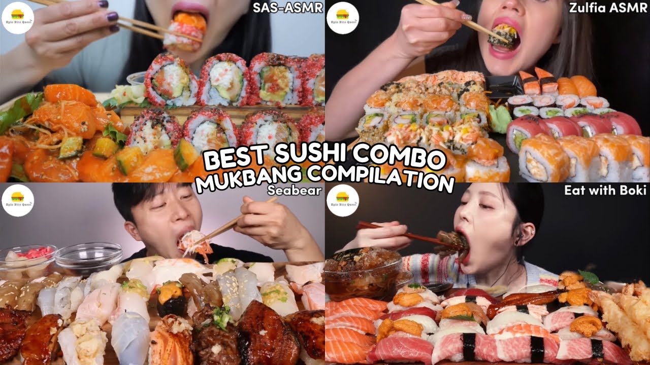 ASMR | BEST SUSHI COMBO MUKBANG COMPILATION |