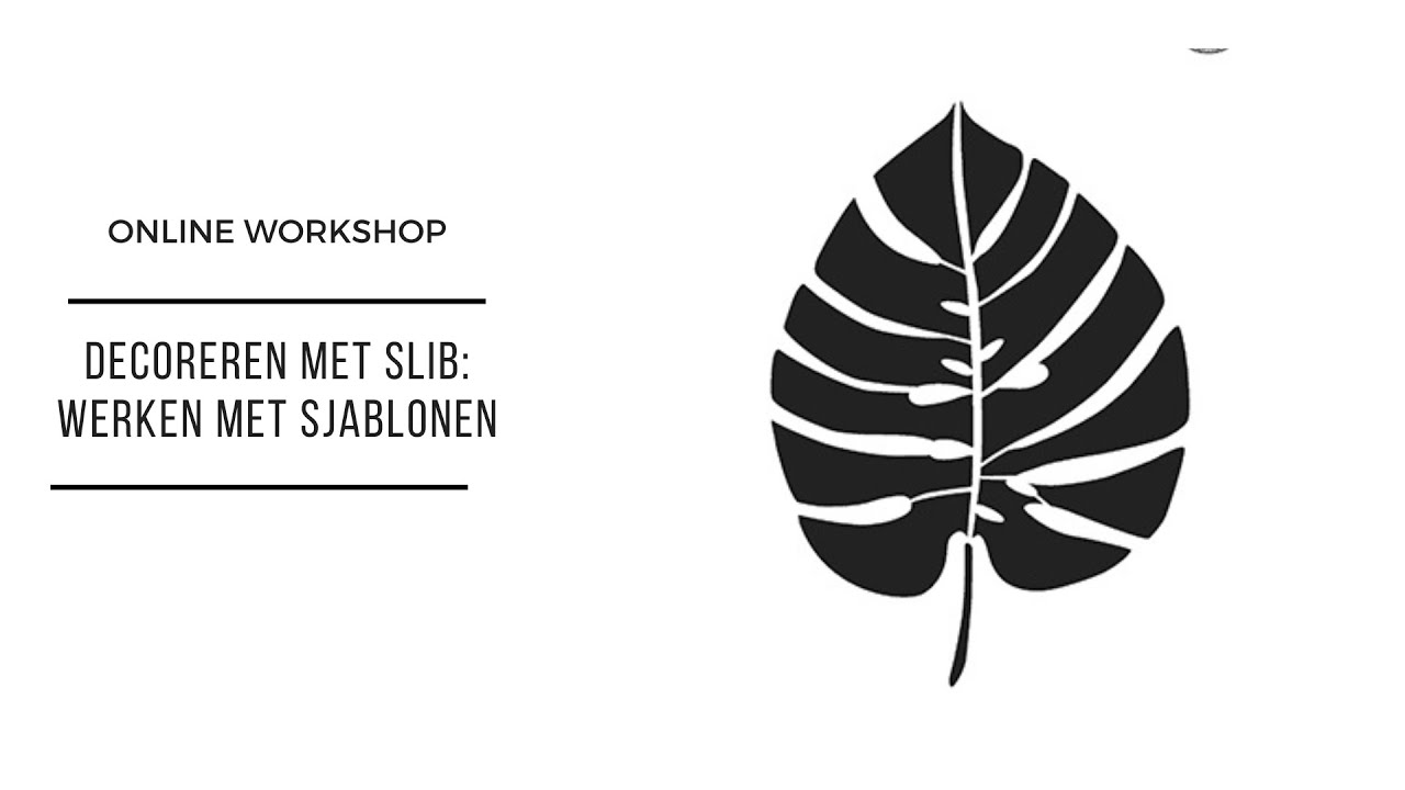 Werken met slibdecoraties: sjablonen