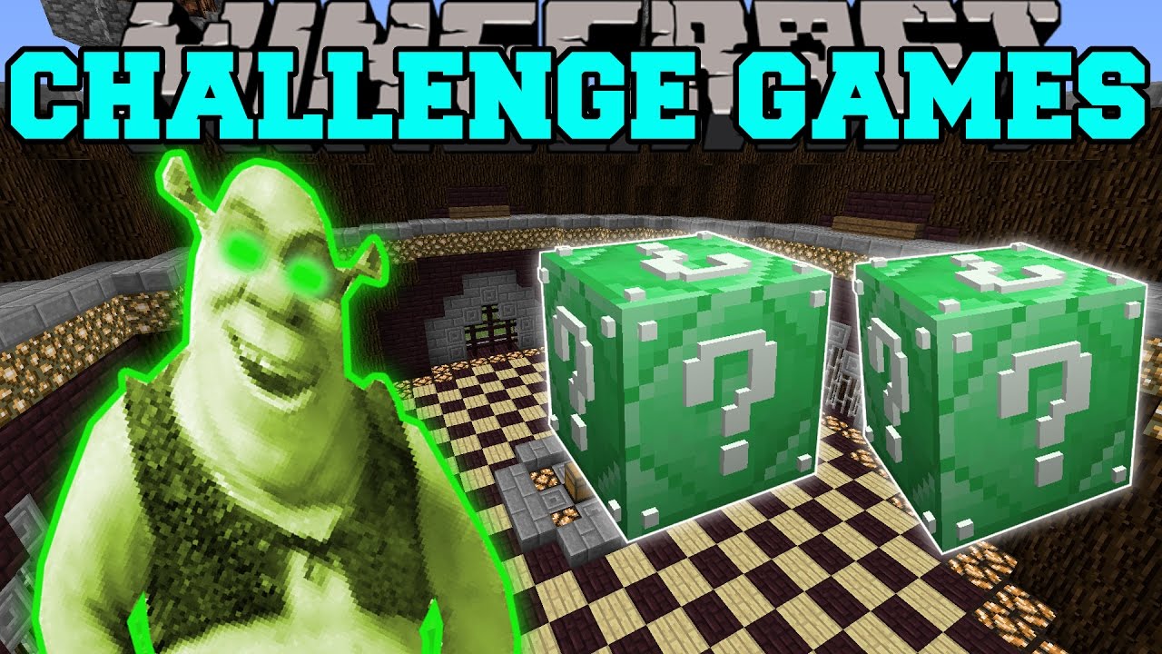 Minecraft: SHREK CHALLENGE GAMES - Lucky Block Mod - Modded Mini-Game