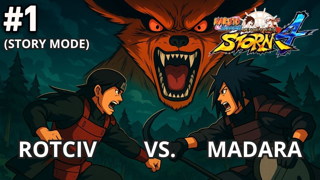 BATALHA LENDÁRIA! COMEÇANDO O NARUTO STORM 4 COM HASHIRAMA VS MADARA! (PT-BR) #1 - Rotciv GG
