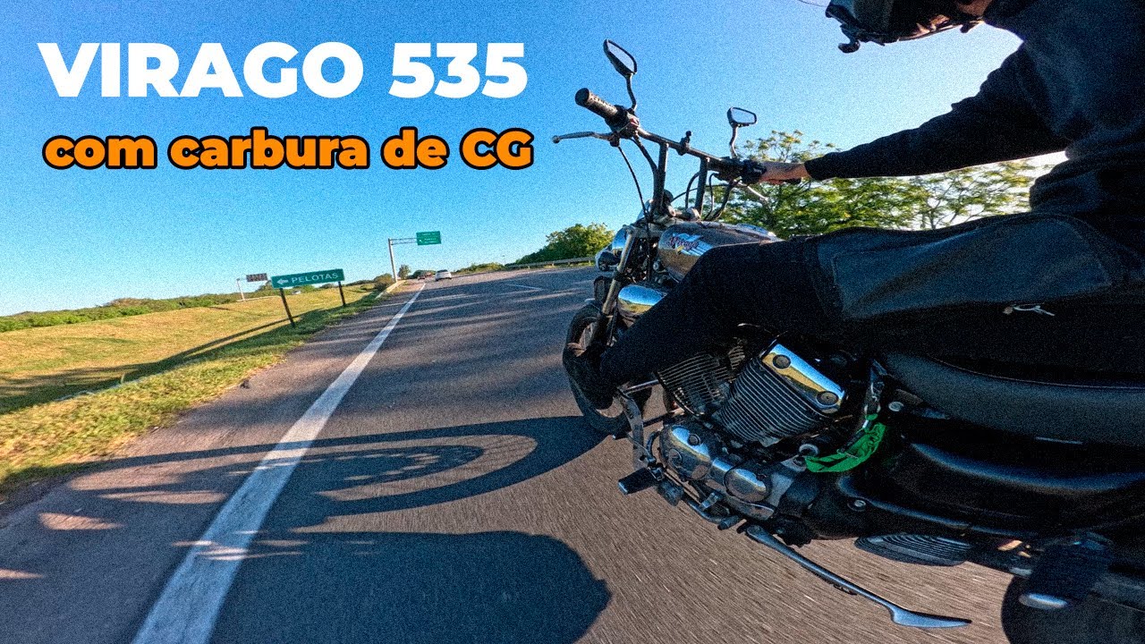 VIRAGÃO COM CARBURADOR DE CG150 - VIRAGO 535 DETALHES - ATX3