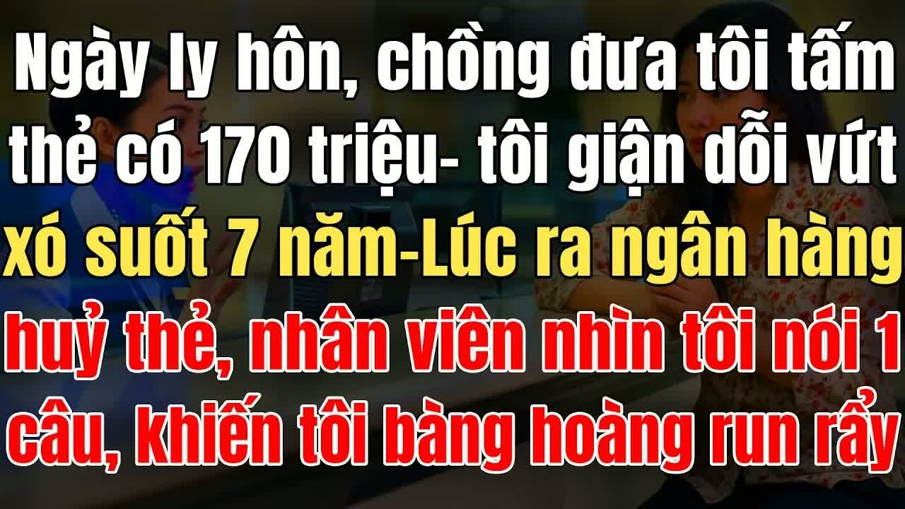Ngày ly hôn, chồng chỉ đưa 170 triệu rồi bỏ đi, tôi quyết định mua vé số và cái kết khiến cả nhà bà