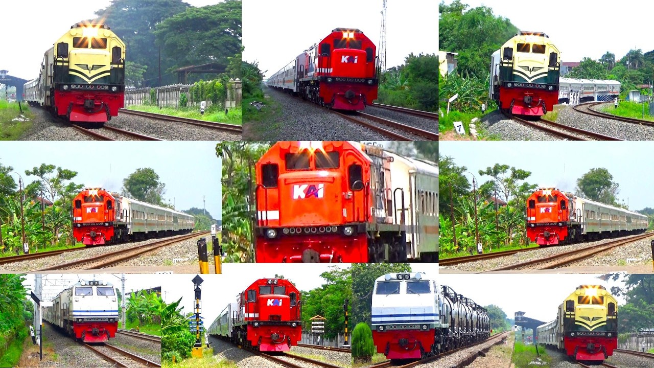KERETA API PANJANG ‼️ LOKOMOTIF VINTAGE,RnB,WnB| TOP KOMPILASI  MENEMUKAN 8  KERETA API FULL NGEBUT