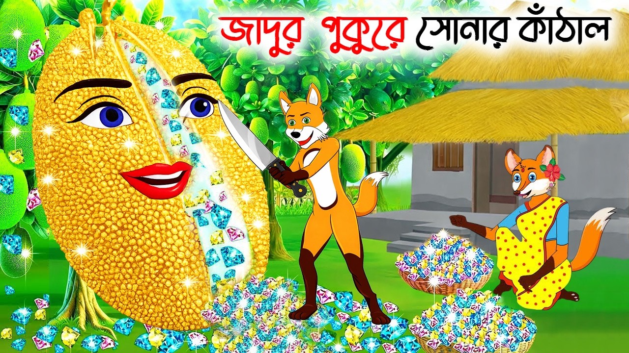 জাদুর  পুকুরে সোনার কাঁঠাল | Bangla Cartoon | Cartoon video | Siyaler Cartoon | Rupkothar golpo